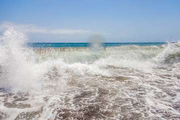 Oleaje en las playas de Telde/Antonio Rico.